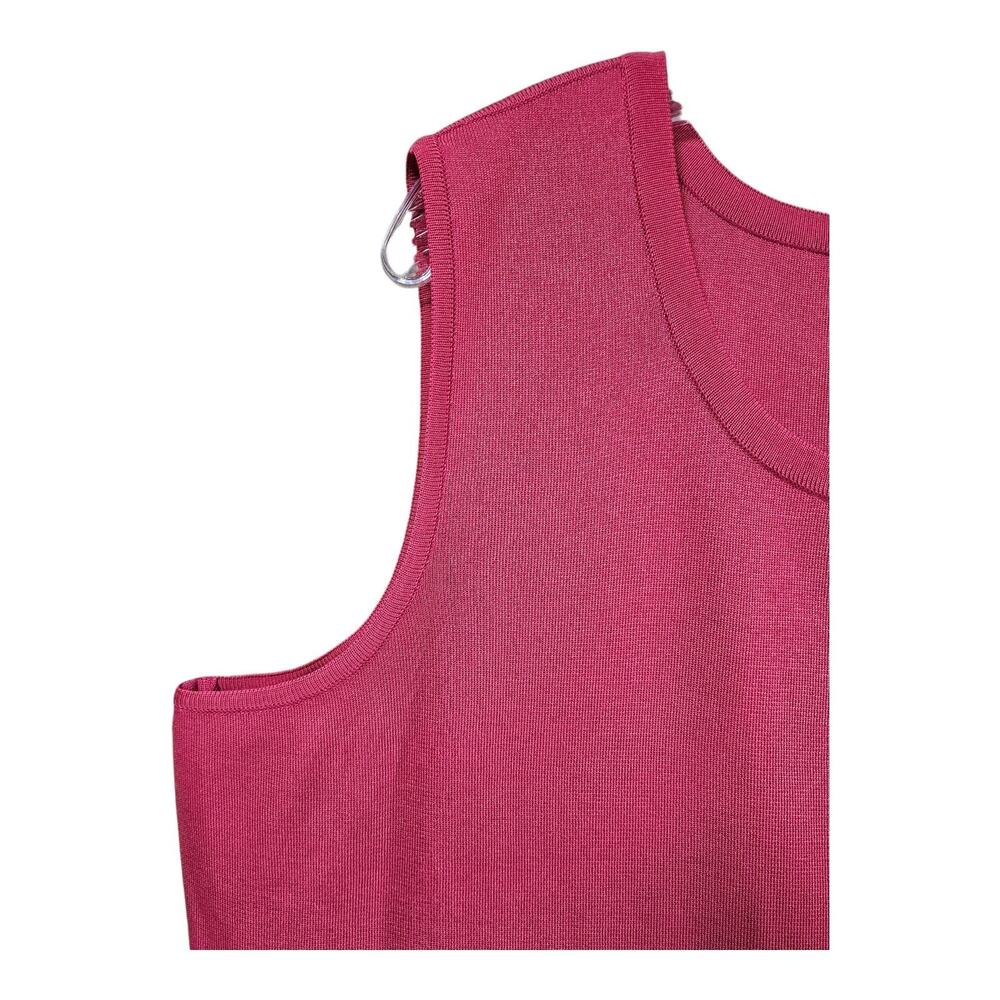 MING WANG Women's Plus 2X Tunic Tank Top Pink Sleeveless Capsule Wardrobe 48" - Picture 4 of 7